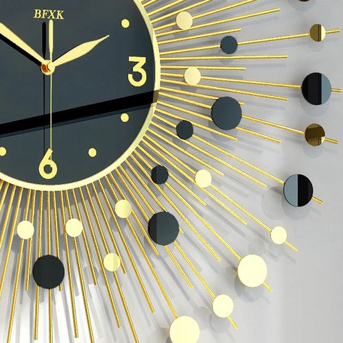 luxury creative design silent wall clock for modern decoration - vue 6 sur 8