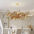 Custom glass ginkgo modern pendant light for elegant lighting