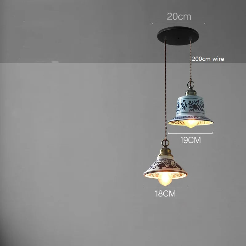 Modern ceramic LED pendant light for home interiors - vue 25 sur 29