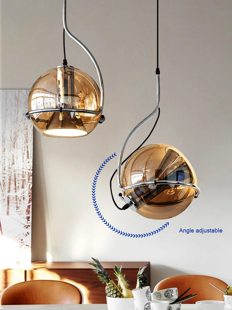 Retro small pendant light for living room, luxury creative nostalgic office and bedroom pendant - vue 3 sur 6