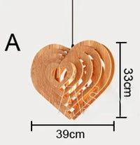 Modern wood pendant light nordic water drop style decorative ideal for lofts
