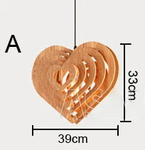 Modern wood pendant light nordic water drop style decorative ideal for lofts