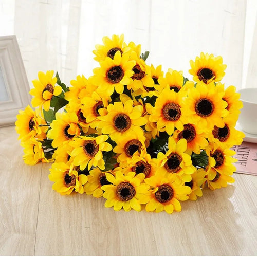 Artificial sunflower bouquet for indoor and outdoor decoration