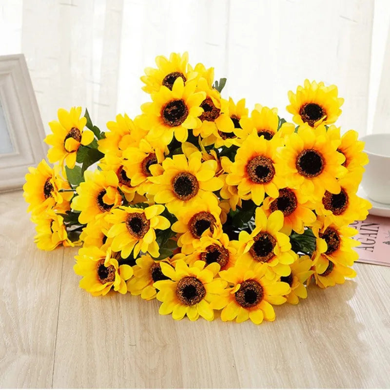 Artificial sunflower bouquet for indoor and outdoor decoration
