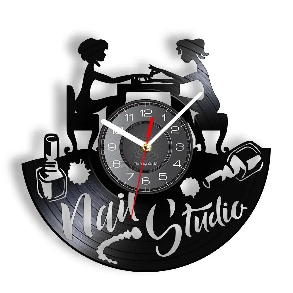 vinyl wall clock for nail and beauty salon - vue 18 sur 31