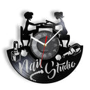 vinyl wall clock for nail and beauty salon