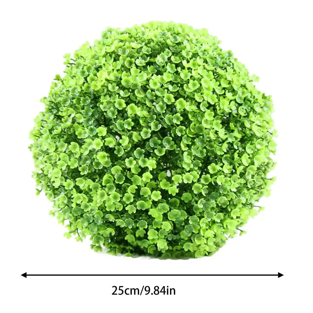 Artificial grass topiary balls for outdoor decoration - vue 8 sur 14
