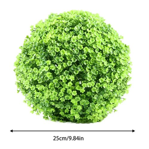 Artificial grass topiary balls for outdoor decoration - vue 9 sur 14