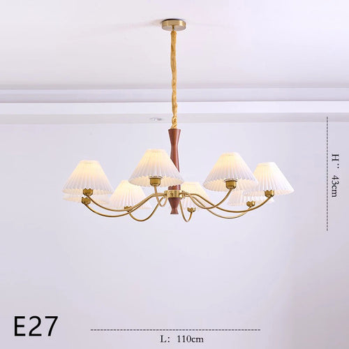 Wooden chandelier for decorative pendant lighting - vue 12 sur 14