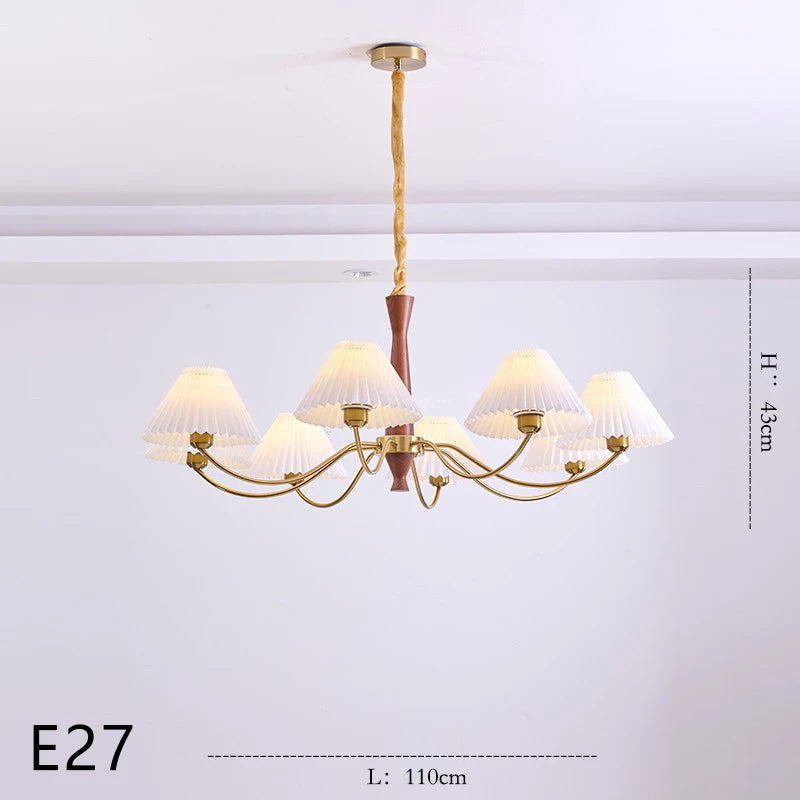 Wooden chandelier for decorative pendant lighting - vue 11 sur 14