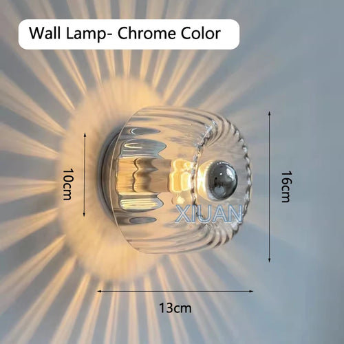 Romantic warm light glass wall lamp for indoor lighting - vue 10 sur 10