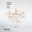 Creative LED chandelier in stainless steel and acrylic for interior decoration