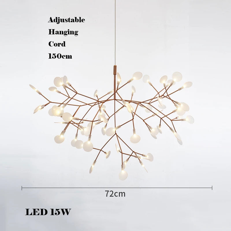 Creative LED chandelier in stainless steel and acrylic for interior decoration - vue 16 sur 18