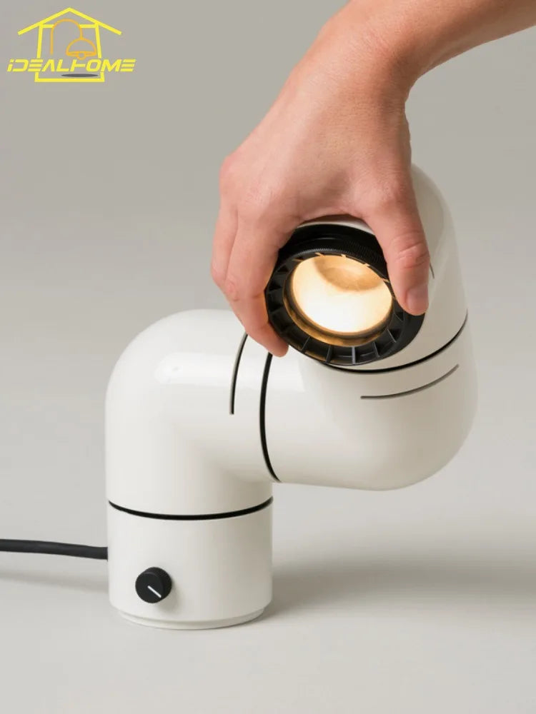 Medieval style LED table lamp with modern water pipe design