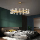 Classic black and gold crystal pendant light with elegant design