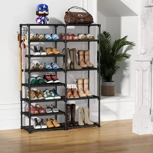 vertical shoe organizer for 35 to 45 pairs