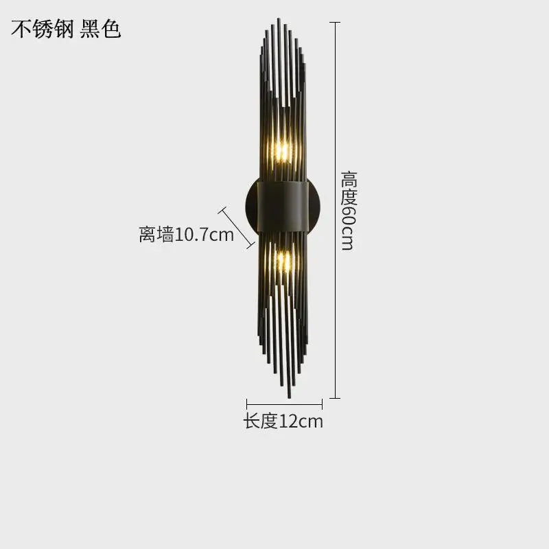 Industrial stainless steel wall light for modern interiors