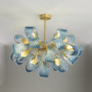 Artistic crystal glass chandelier with gold LED