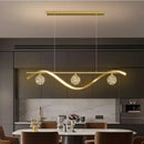 Modern minimalist LED glass chandelier for restaurant