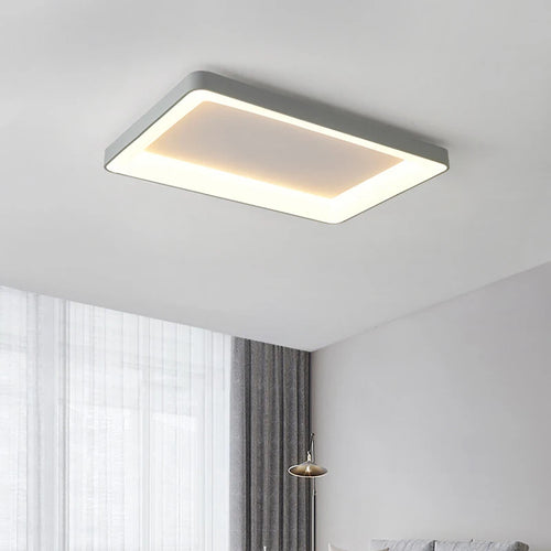 Simple rectangular LED ceiling light for modern interiors - vue 3 sur 10