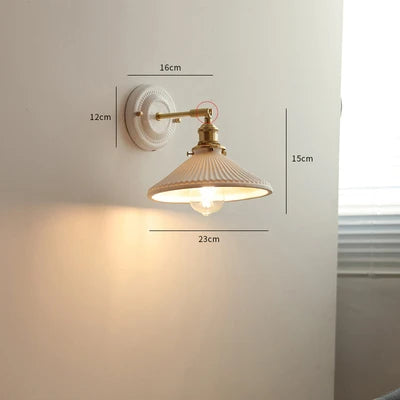 Nordic Japanese white and copper LED wall light