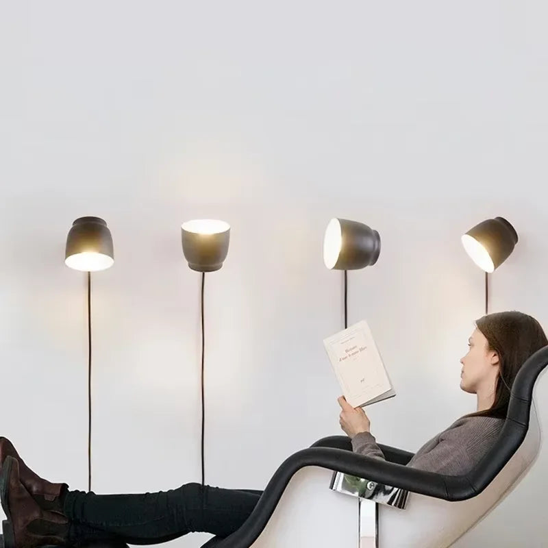 Nordic simple wall light with rotary switch - vue 4 sur 8
