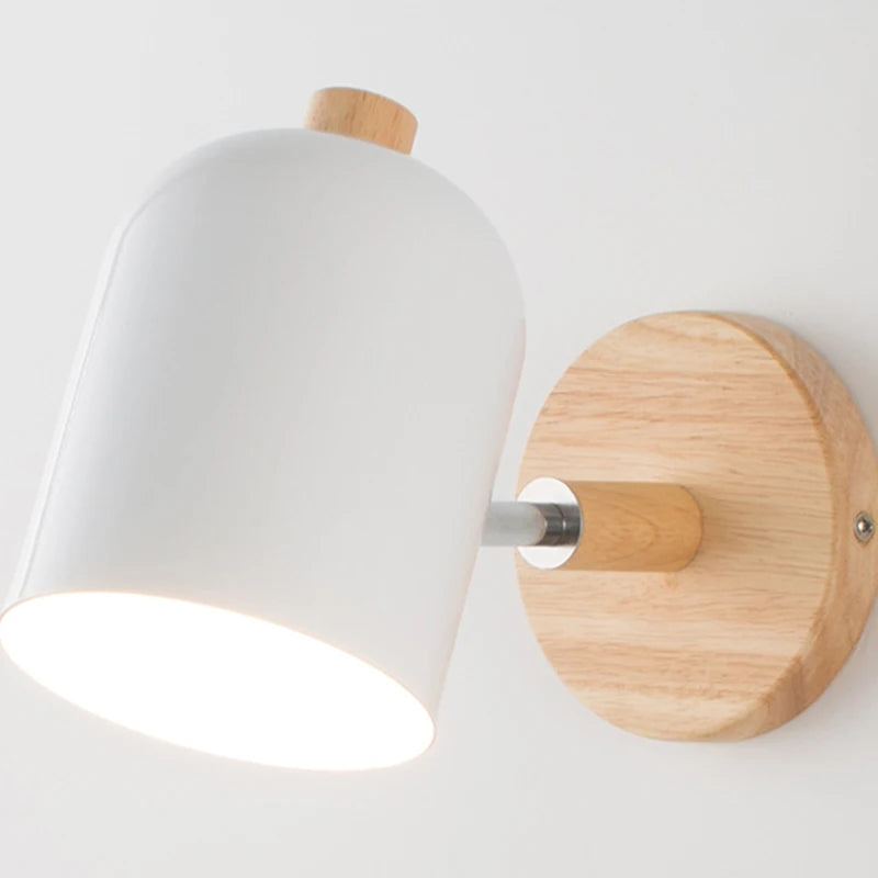 applique murale nordique en fer et bois design moderne