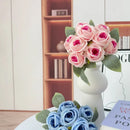 Bouquet of 10 decorative artificial silk roses for events
