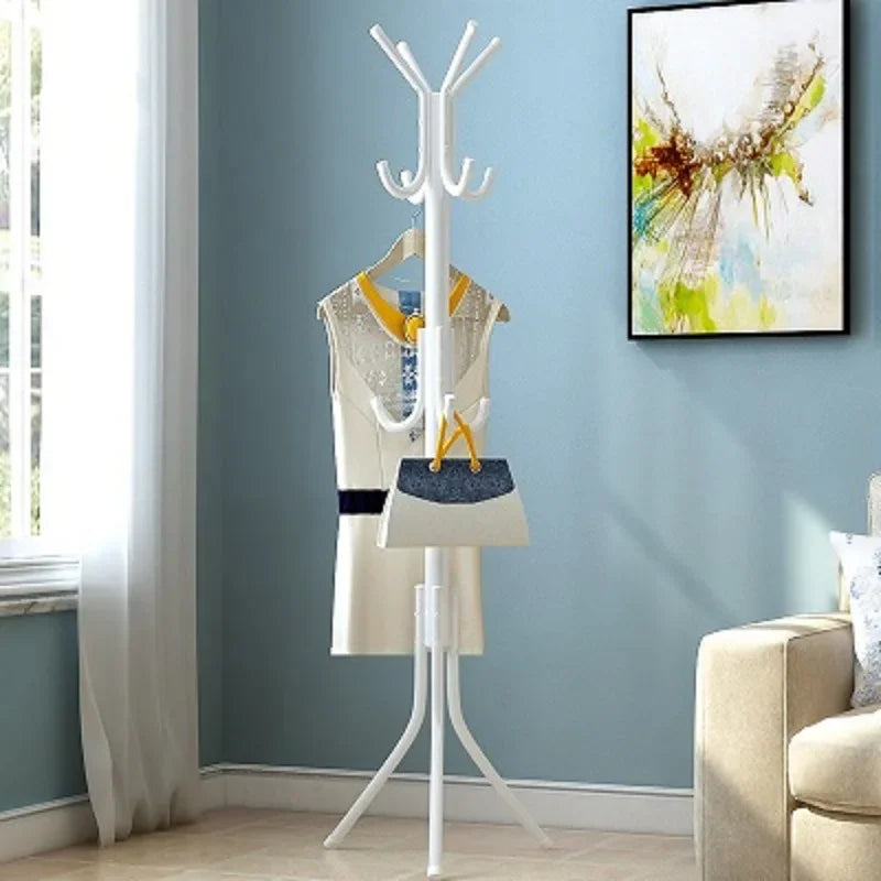 modern vertical wood and iron hanger for storage