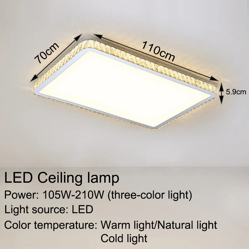 Modern luxury crystal round ceiling light for interiors - vue 17 sur 18