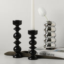 Wooden candle holder for nordic table decoration