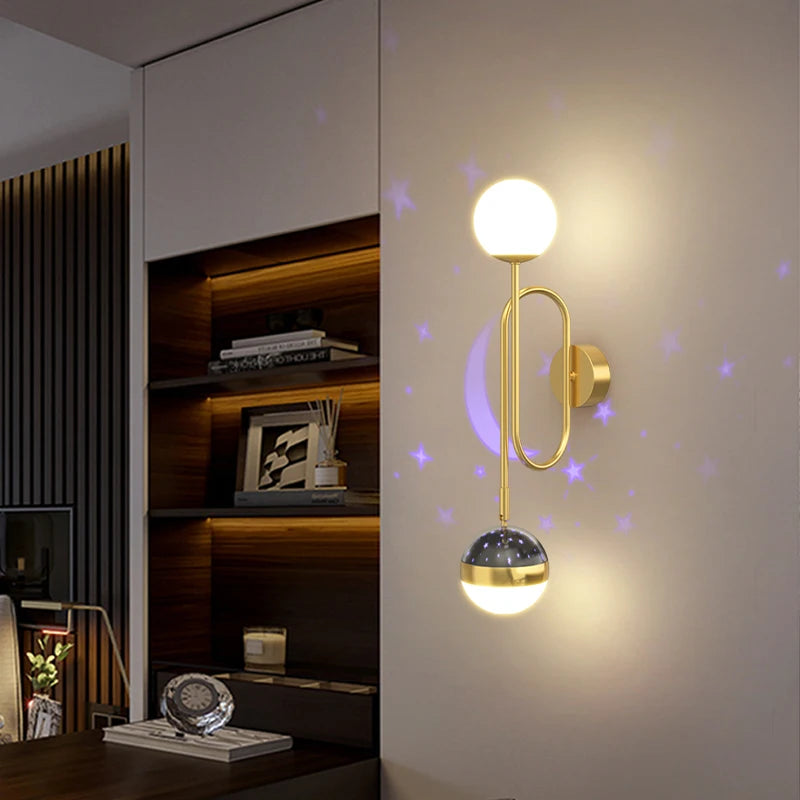 LED wall light for children star luxury interior lighting