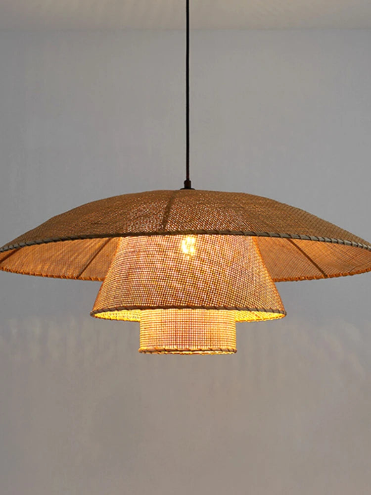 Custom Japanese chandelier for restaurants, bars and zen interior decor - vue 5 sur 9