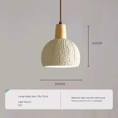 Modern wood and marble chandelier for elegant interiors - vue 12 sur 14