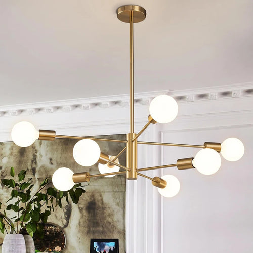 Modern Sputnik chandelier satellite pendant light 2/4/8 heads decoration - vue 7 sur 10