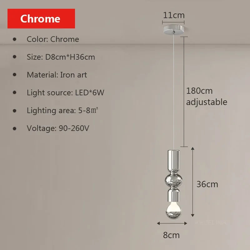 Modern luminous pendant light for stylish interior decoration