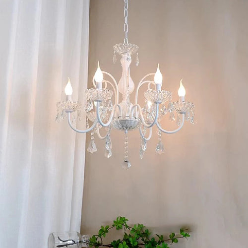 Romantic crystal chandelier for modern children's room - vue 3 sur 9
