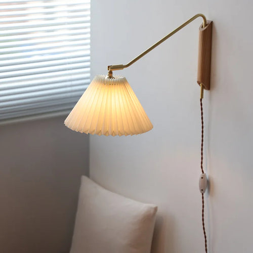 Copper wall lamp with switch and rotating LED light - vue 3 sur 7
