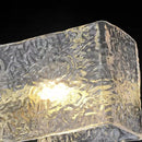 Square glass wall light with water pattern modern indoor decoration