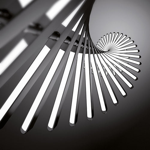 LED designer chandelier in Bilbao light rod - vue 7 sur 15
