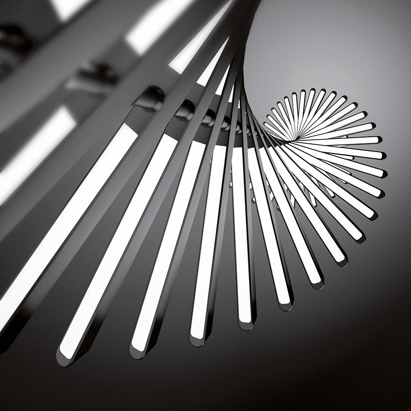LED designer chandelier in Bilbao light rod - vue 6 sur 15