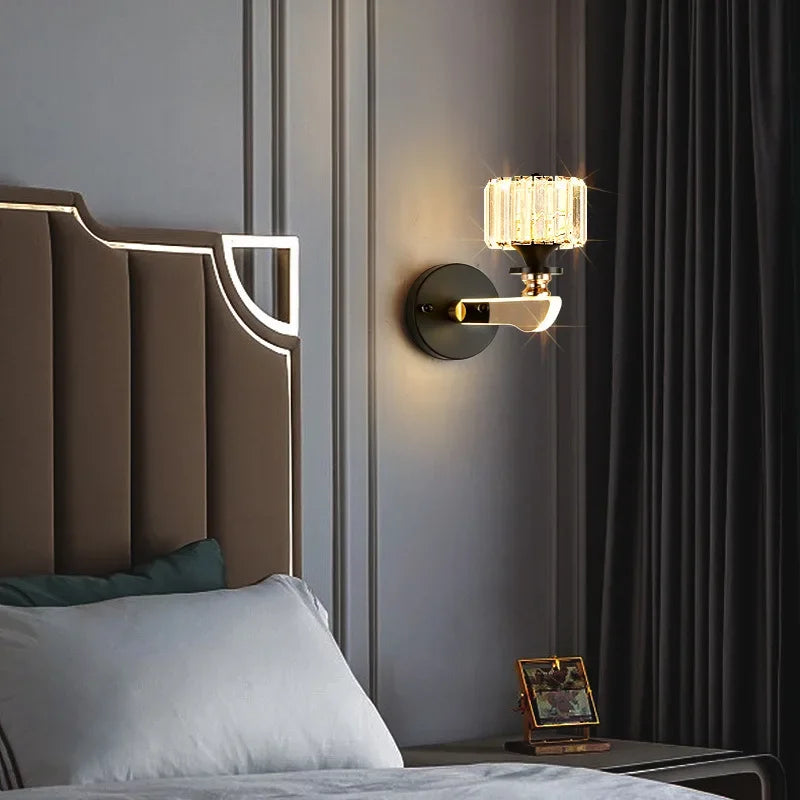 Creative nordic crystal wall light modern decorative indoor design - vue 4 sur 12