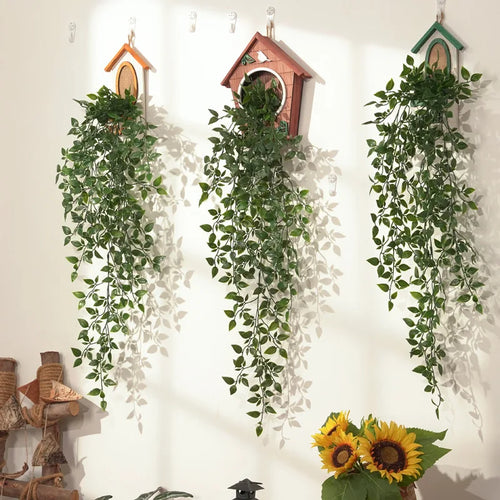 Elegant artificial hanging plant rattan vines decoration - vue 3 sur 7