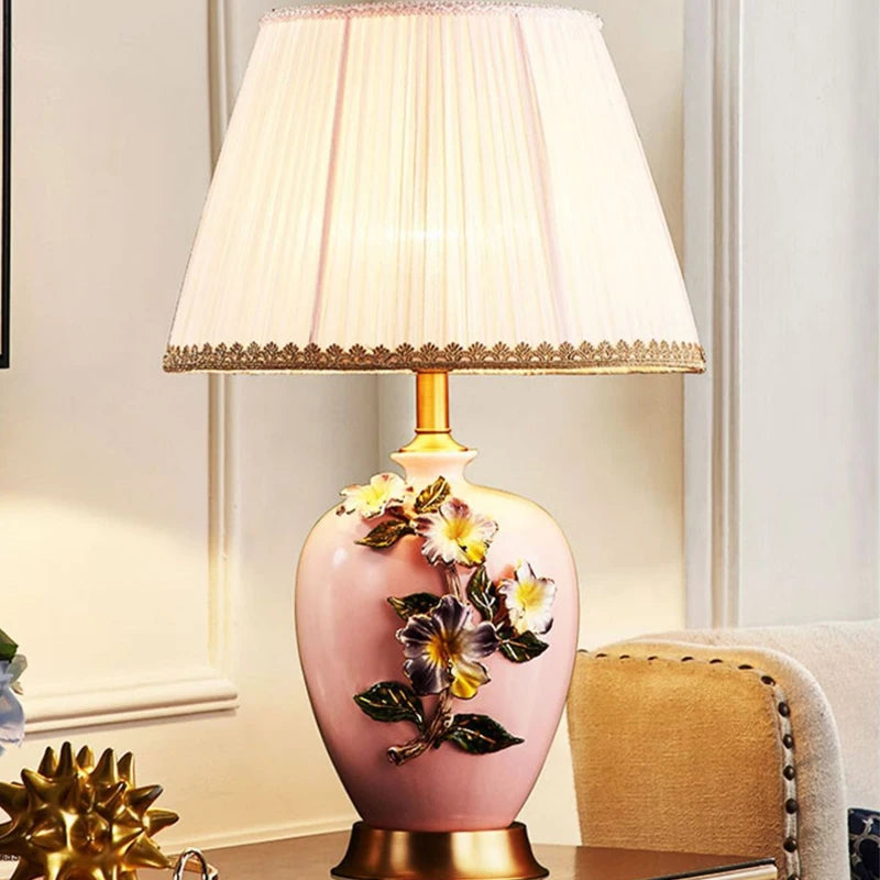 Coloured ceramic table lamp for interior decoration - vue 3 sur 13