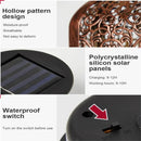 Retro solar lantern with cut-out pattern for outdoor and decoration