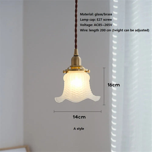 Nordic retro glass chandelier for interior decoration - vue 4 sur 8