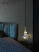 suspension en cristal led élégante pour décoration intérieure moderne