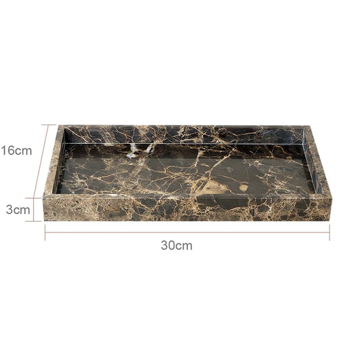 natural marble bathroom accessories luxury set - vue 15 sur 27