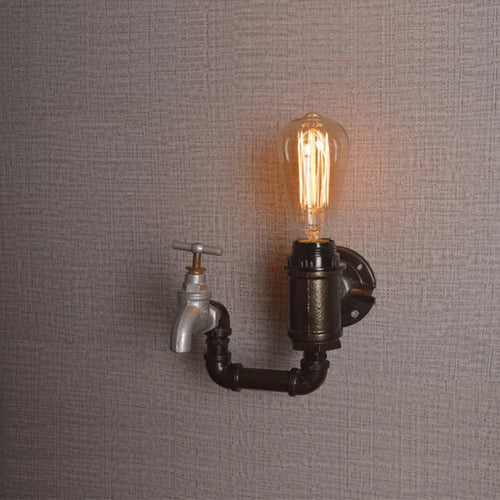 applique murale industrielle vintage en fer pour loft bar restaurant - vue 5 sur 10