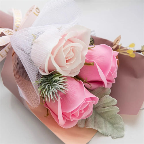 Small decorative artificial rose bouquet for valentine's day - vue 6 sur 13
